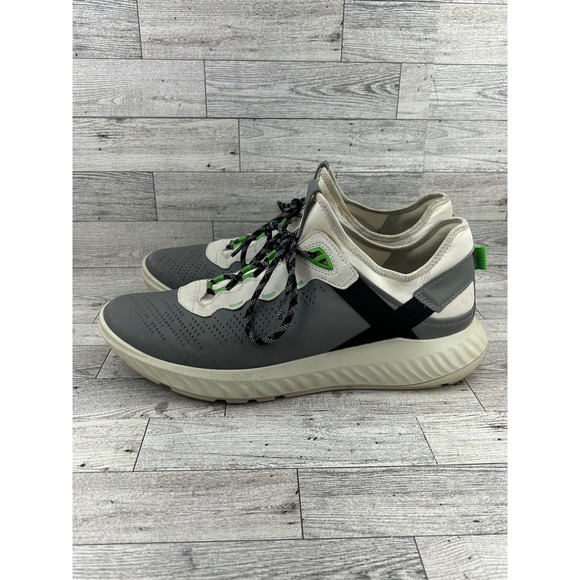 ECCO BIOM H4 Golf Shoes Men Gray White Green EU Sz 46 US 12.5 Waterproof Leather - Picture 4 of 12